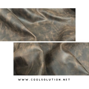 Leather Sheets, Distressed Leather, Desert Mustang, Cut to Size, Full Grain Leather  1.0 - 1.4 mm / 2.5 - 3.5 oz For Fringe, Bags, Wallets