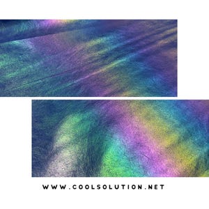 Iridescent Purple Metallic Leather Sheet – Full Grain Cowhide Foil Finish 2.5–3 oz for Bags, Wallets, Luxury Crafts – Free US Shipping