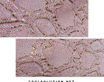 Cascabel Pink and Gold Embossed Leather – Reptile Pattern Leather Sheets with Metallic Contrast for Crafts & Accessories