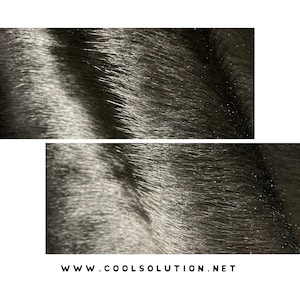 Cowhide Leather Sheets, Black, Hair on Hide Cowhide Leather, Custom Cuts, Hair On  4.5-5oz - 1.8-2mm, Leatherworking, Deep Dark BLACK HOH