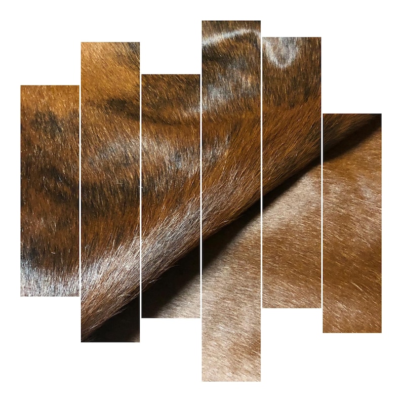 Cowhide Leather Sheets Dark Brindle Hair on Hide Cowhide Etsy