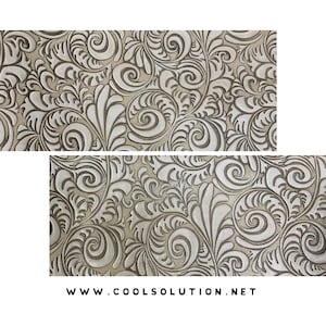 Caracol Chalk para cuero repujado, cortes personalizados, marroquinería, láminas de cuero de 1,2-1,4 mm / 80-99 g (8x8, 10x8, 12x12, 18x12, 30x30) para Cricut