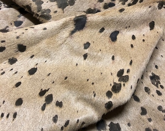 Cowhide Leather Sheets, Tan & Chocolate Acid Washed, Hair on Hide, Custom Cuts, Hair On  4.5-5oz - 1.8-2mm, Leatherworking, hoh