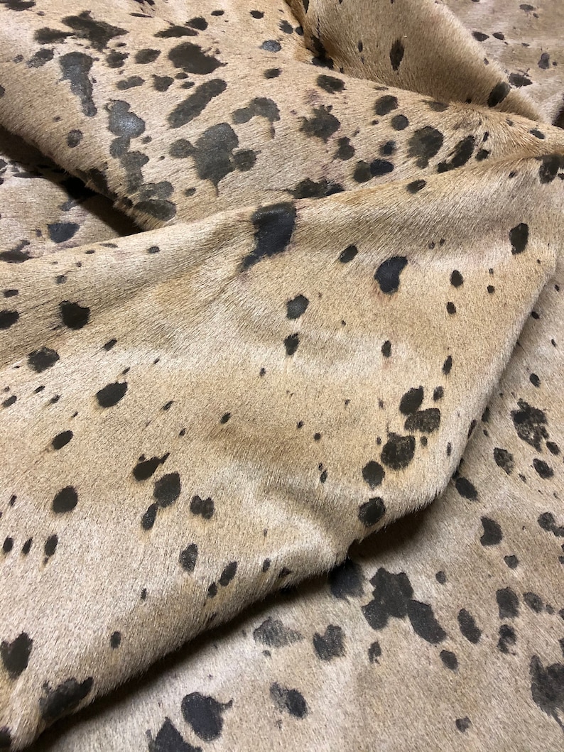 Cowhide Leather Sheets Tan & Chocolate Acid Washed Hair on Etsy