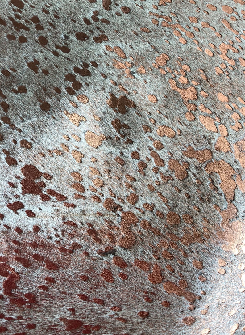 Acid Washed White and Rose Gold Cowhide Leather Custom Cuts Etsy