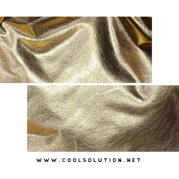 Leather Sheets, Smooth Leather Rio Gold, Cut to Size, Full Grain Leather  1.1 - 1.3 mm For Fringe, Bags, Wallets, Horse Tack