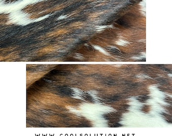 Tricolor Cowhide PRE CUT Pieces, Hair on Hide Cowhide Leather, Custom Size, Hair On  4.5-5oz - 1.8-2mm, Leatherworking, hoh