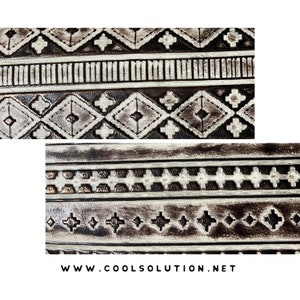 Cowhide Embossed Leather Nava Ivory Chocolate and Gold, Leather Cuts  10x12, 12x12, 18x16, Leather Sheets 1.2-1.4 mm / 3-3.5 oz for Bags