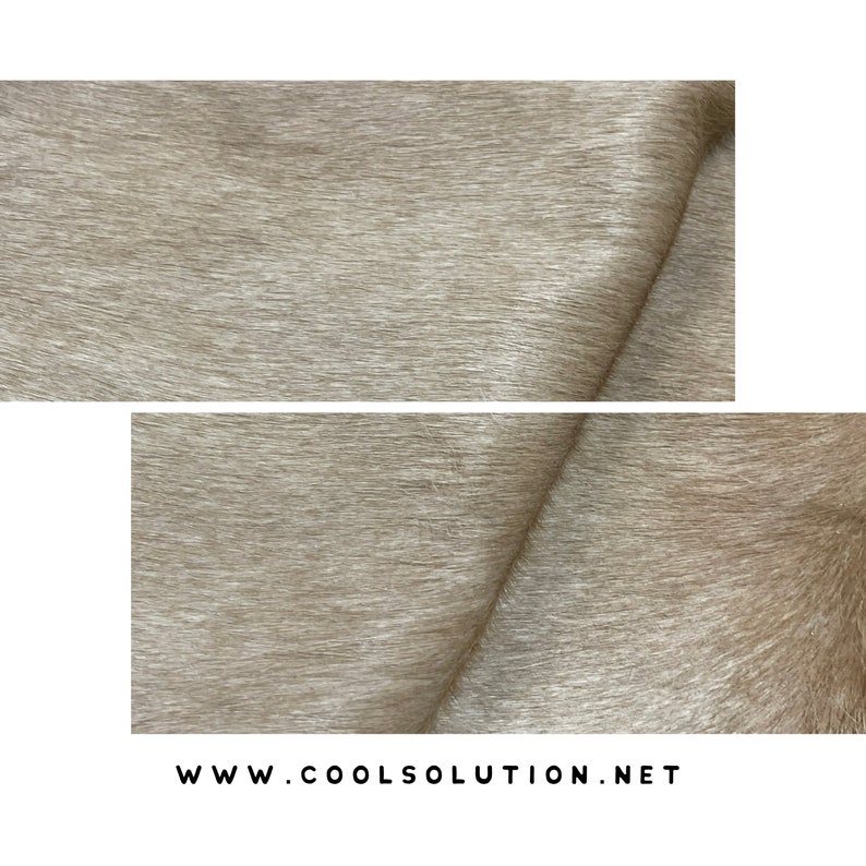Cowhide Leather Sheets Solid Beige Hair on Hide Cowhide Etsy