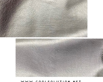 Leather Sheets, Smooth Leather Rio Silver, Cut to Size, Full Grain Leather  1.1 - 1.3 mm For Fringe, Bags, Wallets, Horse Tack