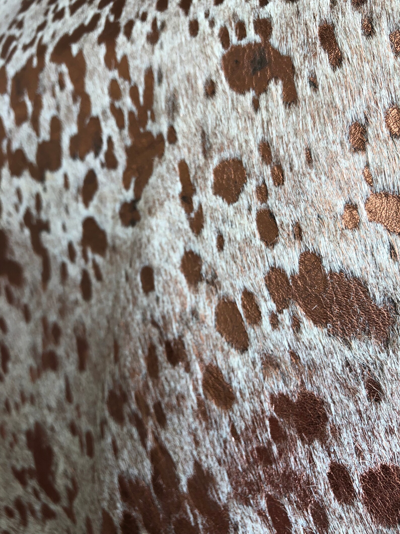 Acid Washed White and Rose Gold Cowhide Leather Custom Cuts Etsy