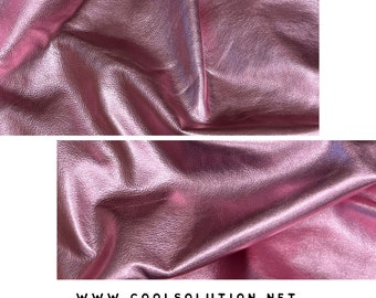 Láminas de cuero liso, color rosa Rio, cortadas a medida, cuero de plena flor de 1,1 a 1,3 mm. Ideales para flecos, bolsos, carteras, arreos de equitación y pendientes.