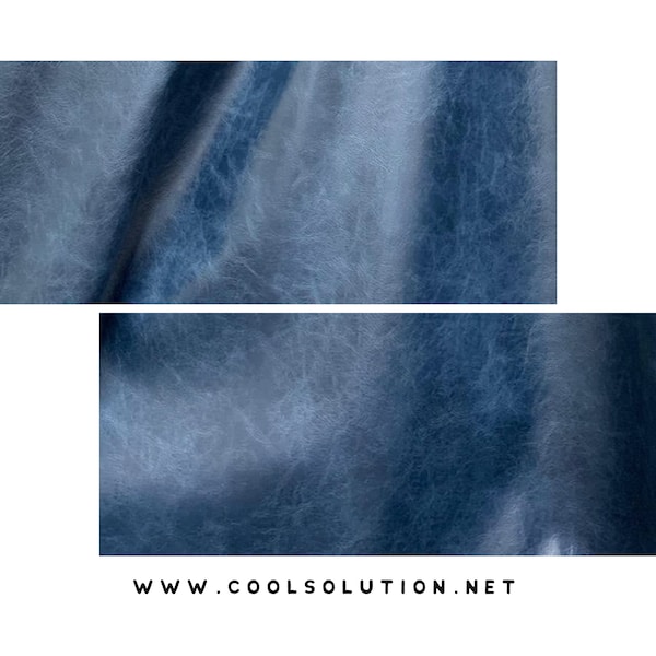 Leather Sheets, Distressed Leather, Lavish Navy, Cut to Size, Full Grain Leather  1.0 - 1.4 mm / 2.5 - 3.5 oz For Fringe, Bags, Wallets