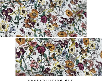 Découpes en cuir à imprimé floral pour bouquet printanier - Tailles disponibles - Cuir de vachette pour sacs, boucles d'oreilles, portefeuilles - Cuir à imprimé floral