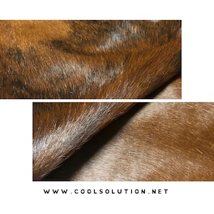 Genuine Dark Brindle Hair on Hide, Pre Cut Sheets, Top Quality Cowhide Sheets, Leather Pieces, Custom Cut Leather Cowhide for Crafts