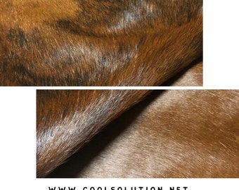 Cowhide Leather Sheets, Dark Brindle, Hair on Hide Cowhide Leather, Custom Cuts, Hair On  4.5-5oz - 1.8-2mm, Leatherworking, hoh