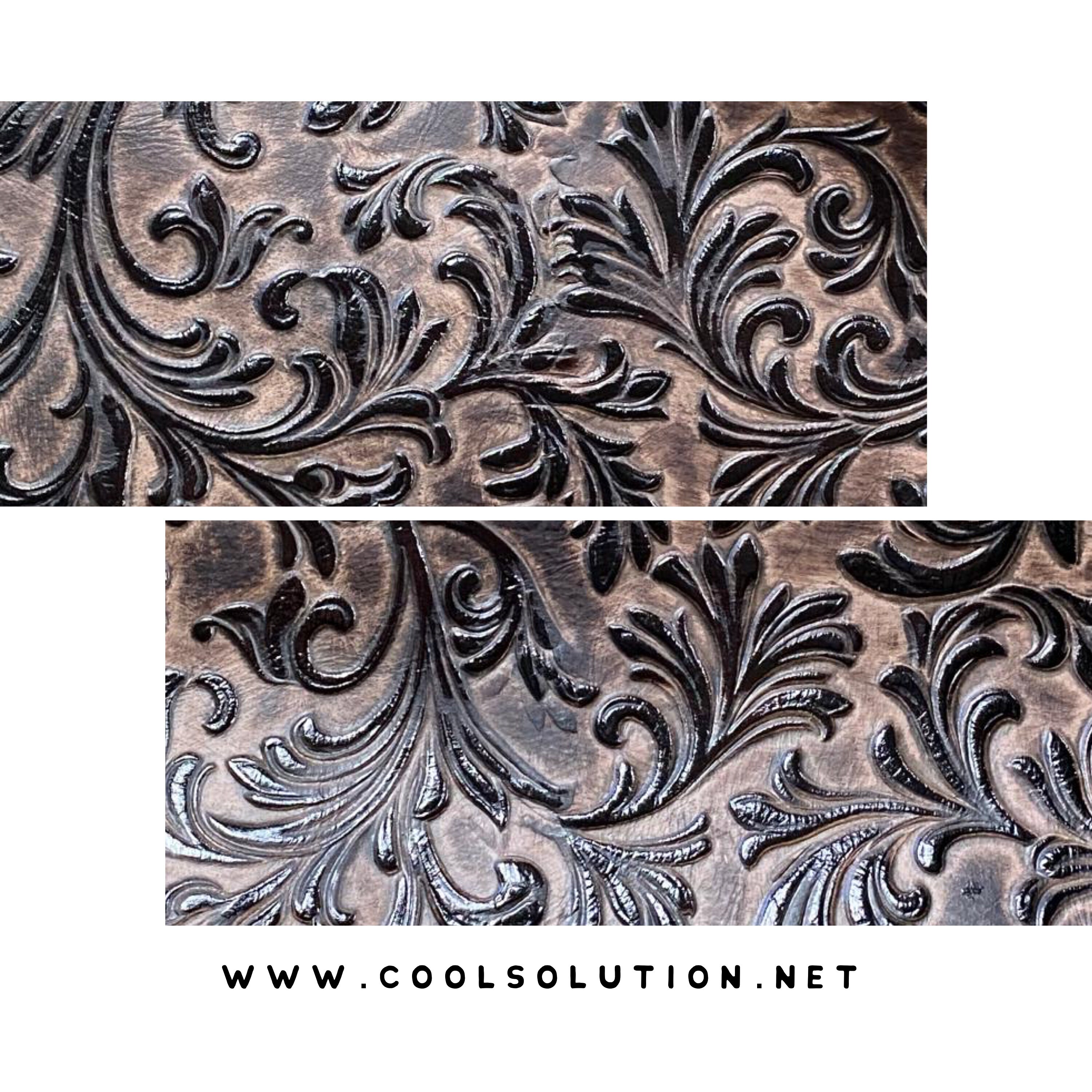Embossed Leather Sheets Valentina Dark Toffee Custom Cuts Etsy