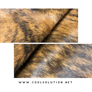 Genuine Brindle Hair on Hide, Pre Cut Sheets, Top Quality Cowhide Sheets, Leather Pieces, Custom Cut Leather Cowhide for Crafts