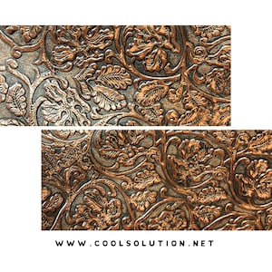 Embossed Leather Cowboy Tool Indios, Custom Cuts 8x8, 10x12, 12x12, 18x16, Leatherworking, Leather Sheets 1.2-1.4 mm / 3-3.5 oz
