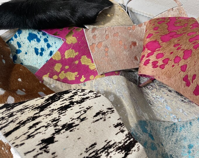 Cowhide Scrap Pieces Genuine Leather 2 Lb Small Pieces Genuine Cowhide