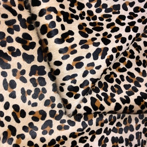 Leopard Printed Cowhide Leather, Custom Cuts, Hair on Printed Leather ...