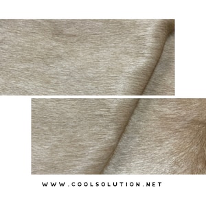 Cowhide Leather Sheets, Solid Beige, Hair on Hide Cowhide Leather, Custom Cuts, Hair On  4.5-5oz - 1.8-2mm, Leatherworking, hoh