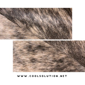 Cowhide Leather Sheets, Tan Brindle, Hair on Hide Cowhide Leather, Custom Cuts, Hair On  4.5-5oz - 1.8-2mm, Leatherworking, hoh