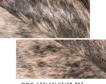 Cowhide Leather Sheets, Tan Brindle, Hair on Hide Cowhide Leather, Custom Cuts, Hair On  4.5-5oz - 1.8-2mm, Leatherworking, hoh