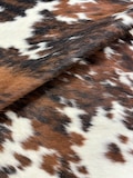 Genuine Tri Color Hair on Hide, Pre Cut Sheets, Top Quality Cowhide Sheets, Leather Pieces, Custom Cut Leather Cowhide