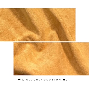 Suede Cowhide Leather Sheets, Suede Gold, Cowhide 4.5-5oz - 1.8-2mm, Leatherworking, Leather for Crafters, Bags, Tack