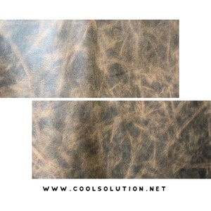 Desert Mojave Distressed Leather Sheets - Cut to Size, Full Grain 1.0-1.4 mm / 2.5-3.5 oz - Perfect for Fringe, Bags, Wallets