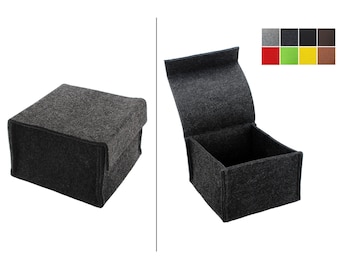 small felt basket with lid / felt box with lid