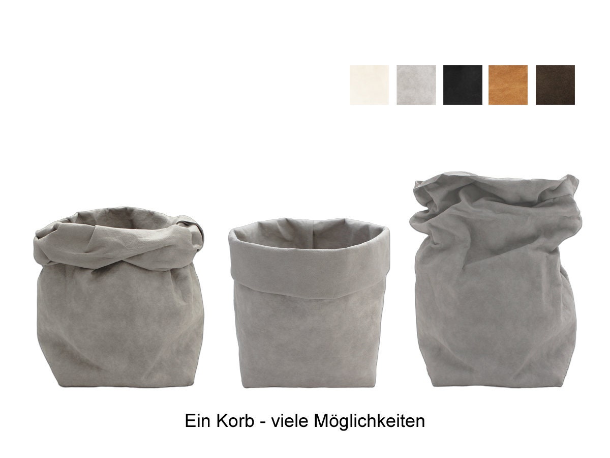Korb aus dem Trendmaterial waschbares Papier 105 x 105 x 23 | Etsy