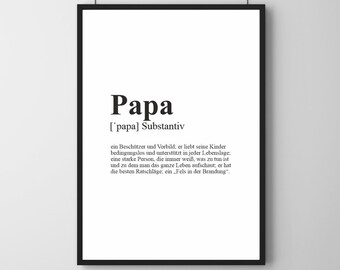 Definition Papa - Poster Download | minimalistisch