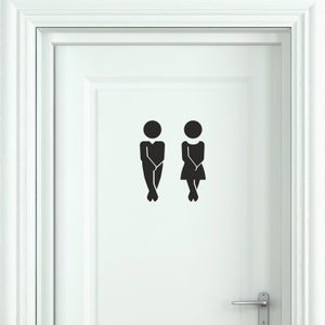 Door Stickers WC MÄNNCHEN Urgent Door Man & Woman WC - Etsy