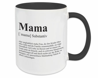 Mug MOMMY | mother | Definition | Mother's Day | gift | saying | coffee cup | birthday | thank you | Duden | thank you