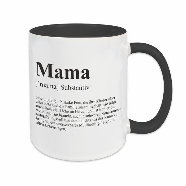 Taza MAMÁ | madre | Definición | Día de la Madre | regalo | diciendo | taza de café | cumpleaños | gracias | Duden | gracias