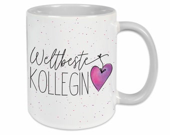 Tasse WELTBESTE KOLLEGIN | Geschenk zum Abschied | Geschenkidee | Kaffeebecher | Kaffeetasse | Dankeschön | Geburtstagsgeschenk | Bürotasse