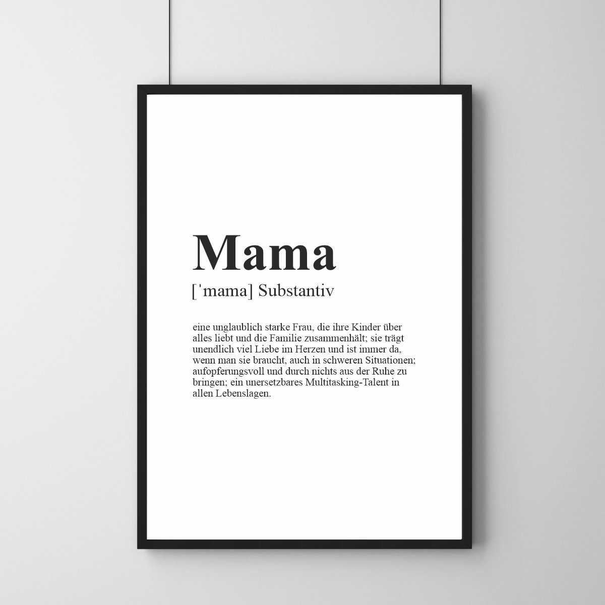 Poster Download MAMA Definition Mutter Muttertag Etsy