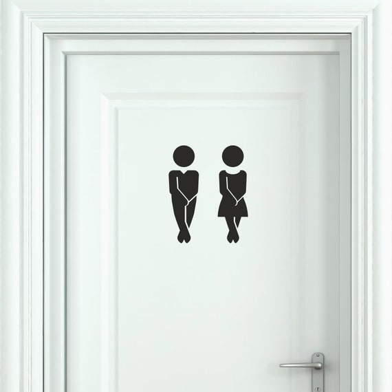 Door Stickers WC MÄNNCHEN Urgent Door Man & Woman WC | Etsy