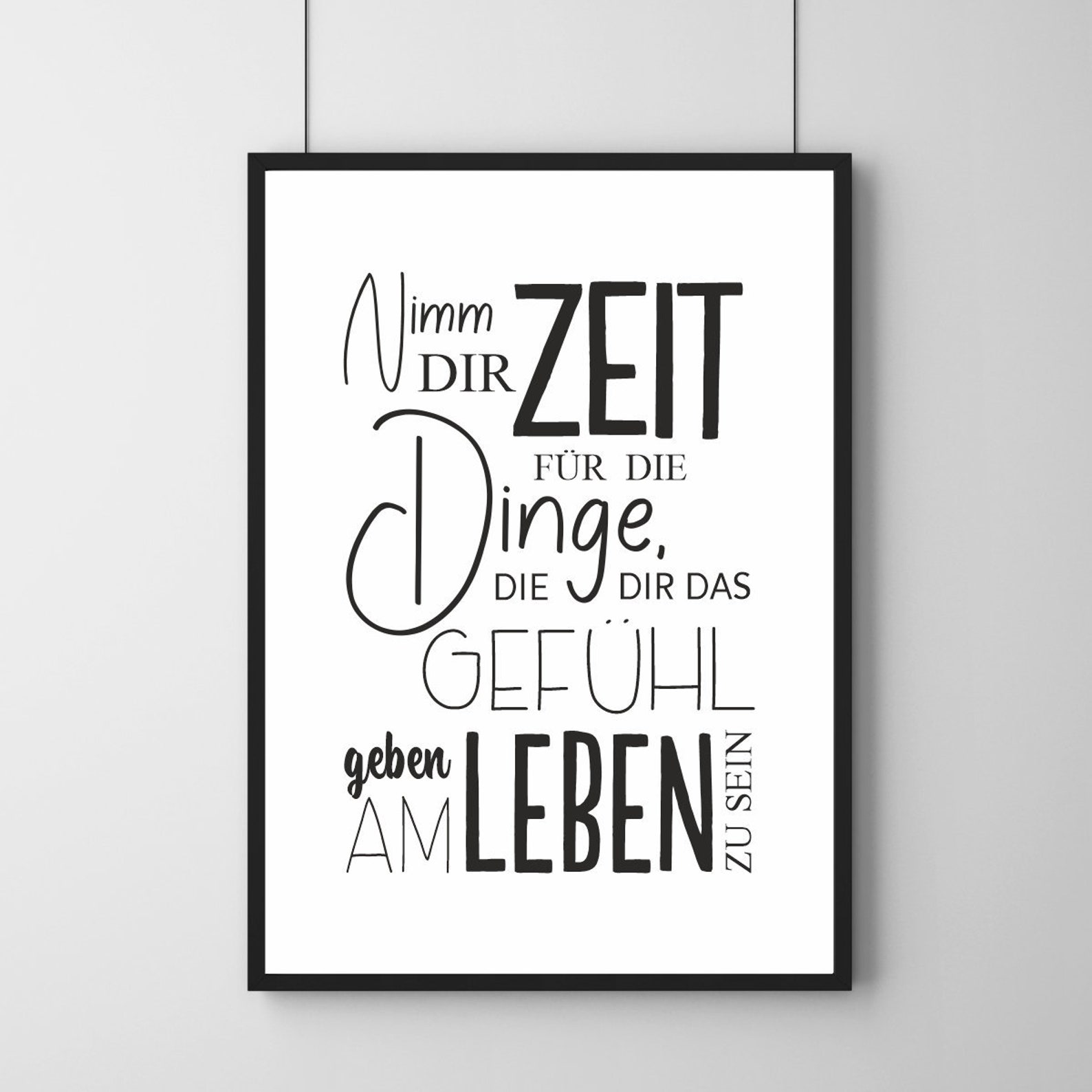 Poster Nimm dir Zeit Kunstdruck minimalistisch Etsy.de