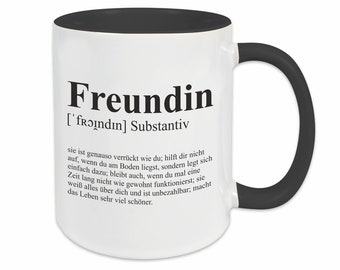 Tasse FREUNDIN | Geschenk | Spruch | Definition | Beste | BFF | Kaffeetasse | Geburtstag | Dankeschön | Bedanken