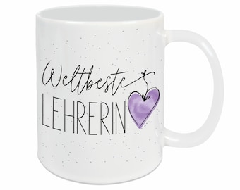 Tasse WELTBESTE LEHRERIN | Geschenk | Abschiedsgeschenk | Schule | Dankeschön | Bedanken | Abi | Nachhilfelehrerin | Lehrkraft | Pädagogin