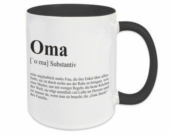 Tasse OMA | Großmutter | Geschenk | Spruch | Definition | Kaffeetasse | Geburtstag | Dankeschön | Muttertag | Bedanken | Spruchtasse | Beste