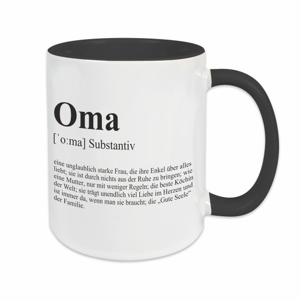 Tasse OMA | Großmutter | Geschenk | Spruch | Definition | Kaffeetasse | Geburtstag | Dankeschön | Muttertag | Bedanken | Spruchtasse | Beste