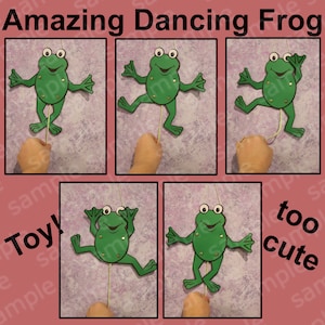 En leksak gjord med din Cricut !? Animerad interaktiv dansande groda Svg-fil för din skärmaskin med monteringsanvisningar Articulated