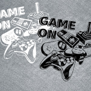 Both dark and light designs 6 files. Game on detailed controlers, Digital Svg DIY iron on Tshirt with your cricut - silhouette machine gamer