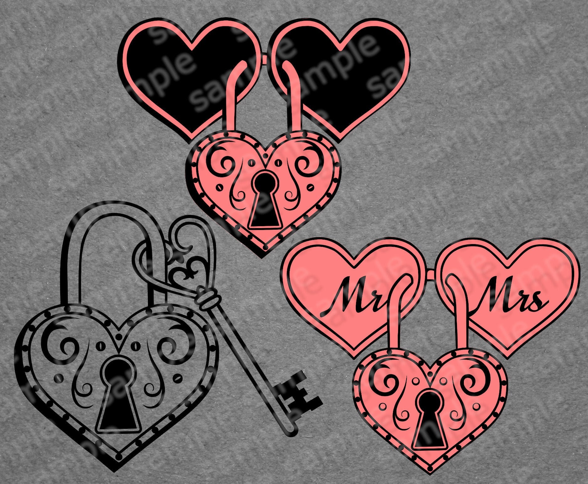 3 Versions of My Heart Locket Digital Svg Cricut Cutting File Etsy