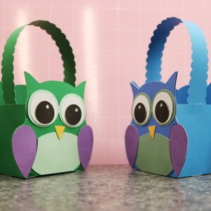 Price DROP! Owl Adorable DIY Goodie basket svg Easy to assemble makes a great Make you own party favor baskets great for Easter