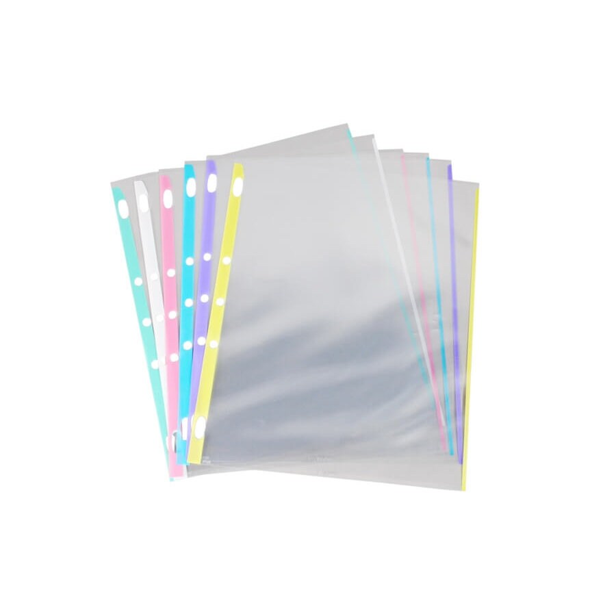 8.5 X 11 Pastel Color Coded Page Protectors 